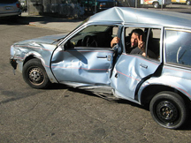 crushed-demo-car-smallest the blue car that was smashed up in the dinosaur demolition derby
